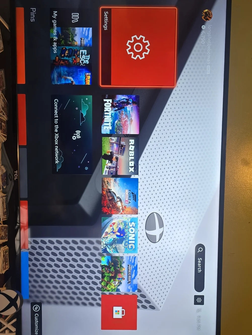 One S Minecraft Edition Console - Green/Brown Pixel Design